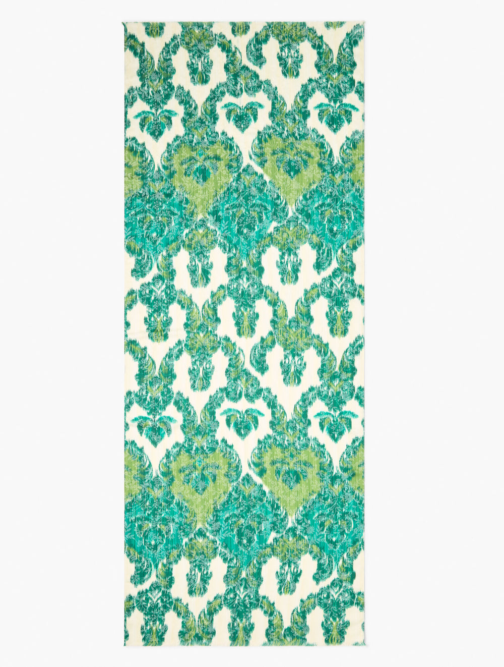 LUSH GREEN MULTI WATERCOLOR DAMASK OBLONG SCARF | Talbots online