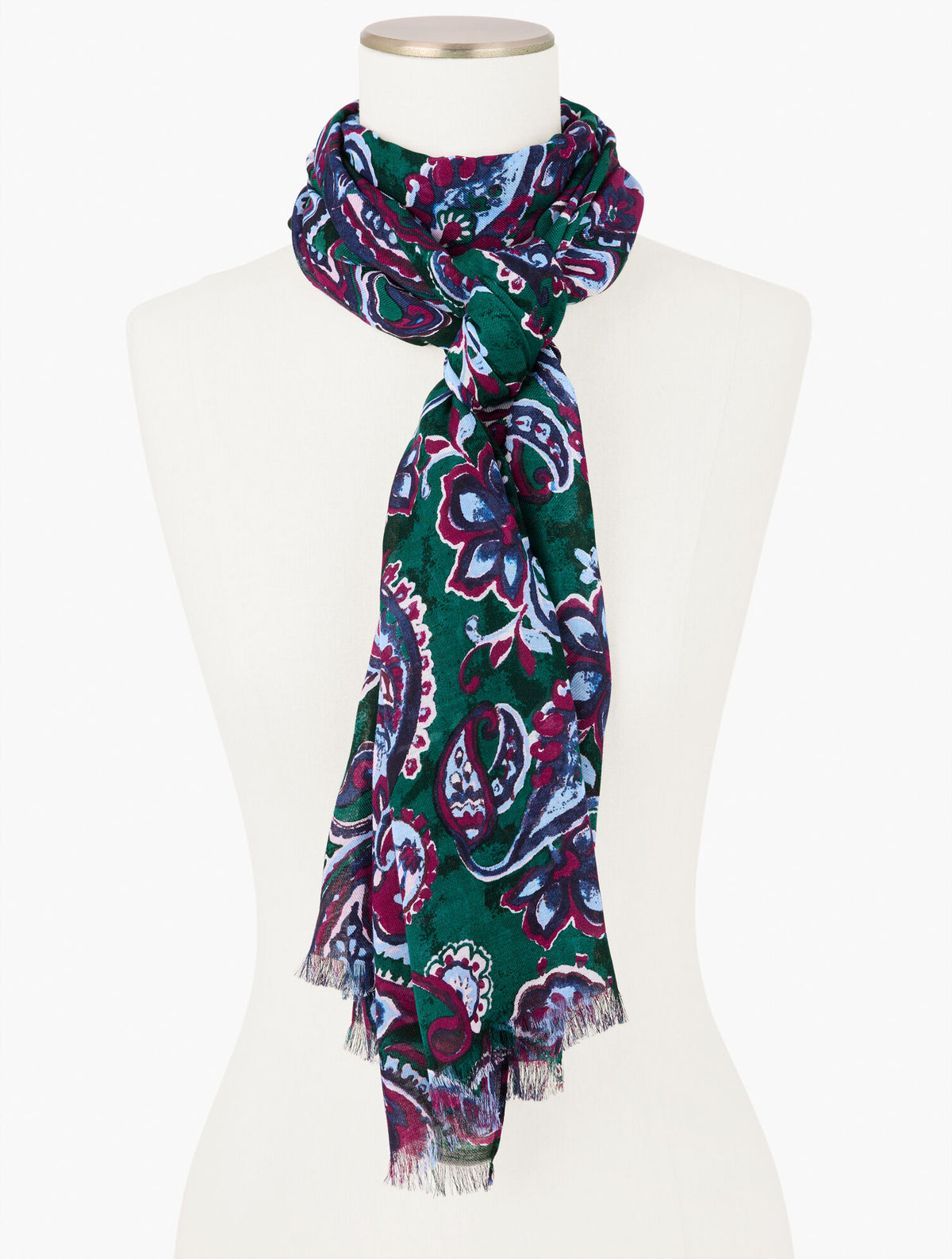 PINE GROVE MULTI PICCADILLY PAISLEY OBLONG SCARF | Talbots US