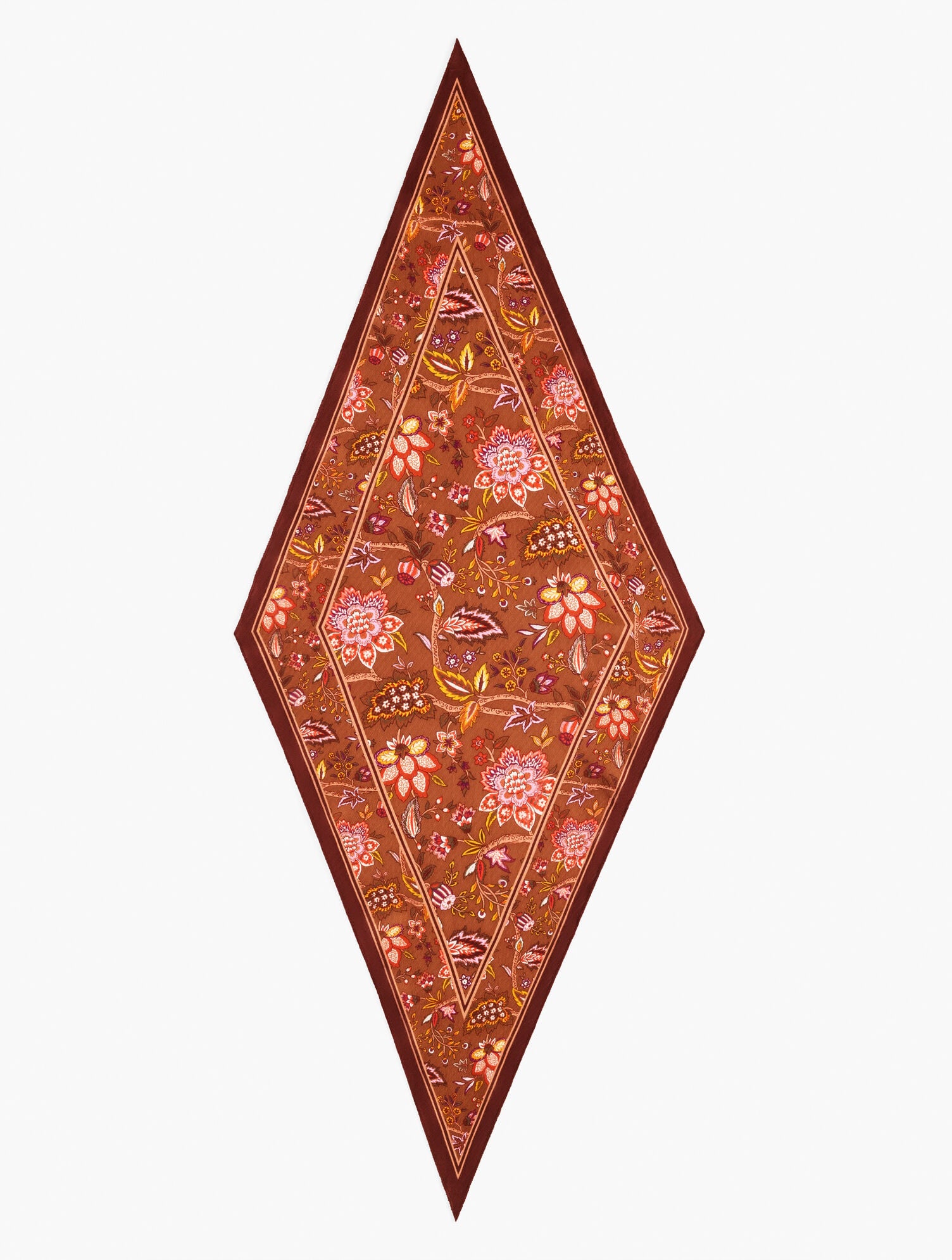 ACORN BROWN BLOOMING JACOBEAN DIAMOND SCARF | Talbots near me