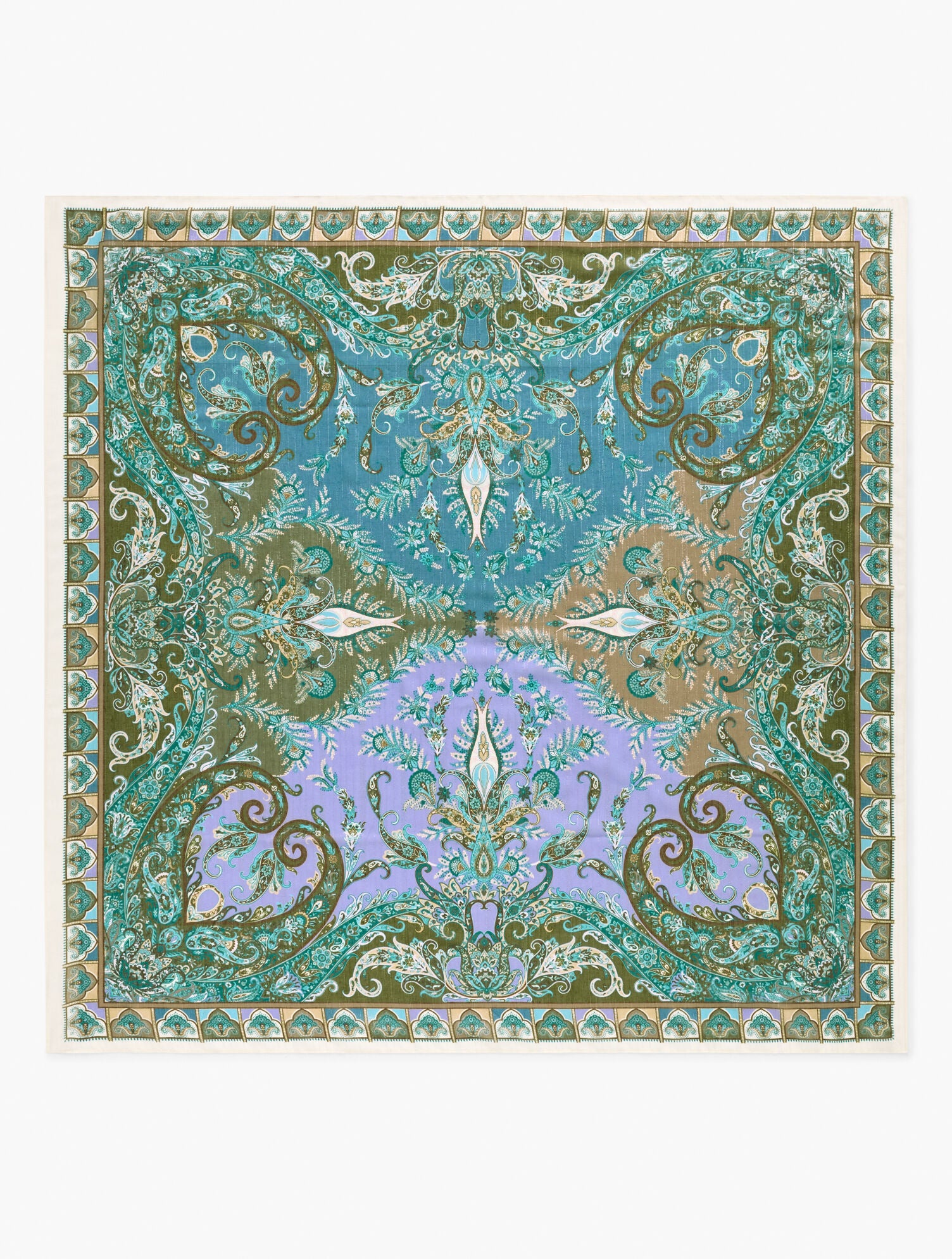 IVORY MULTI ECHO PAISLEY OVERSIZED SQUARE SCARF | Talbots for sale