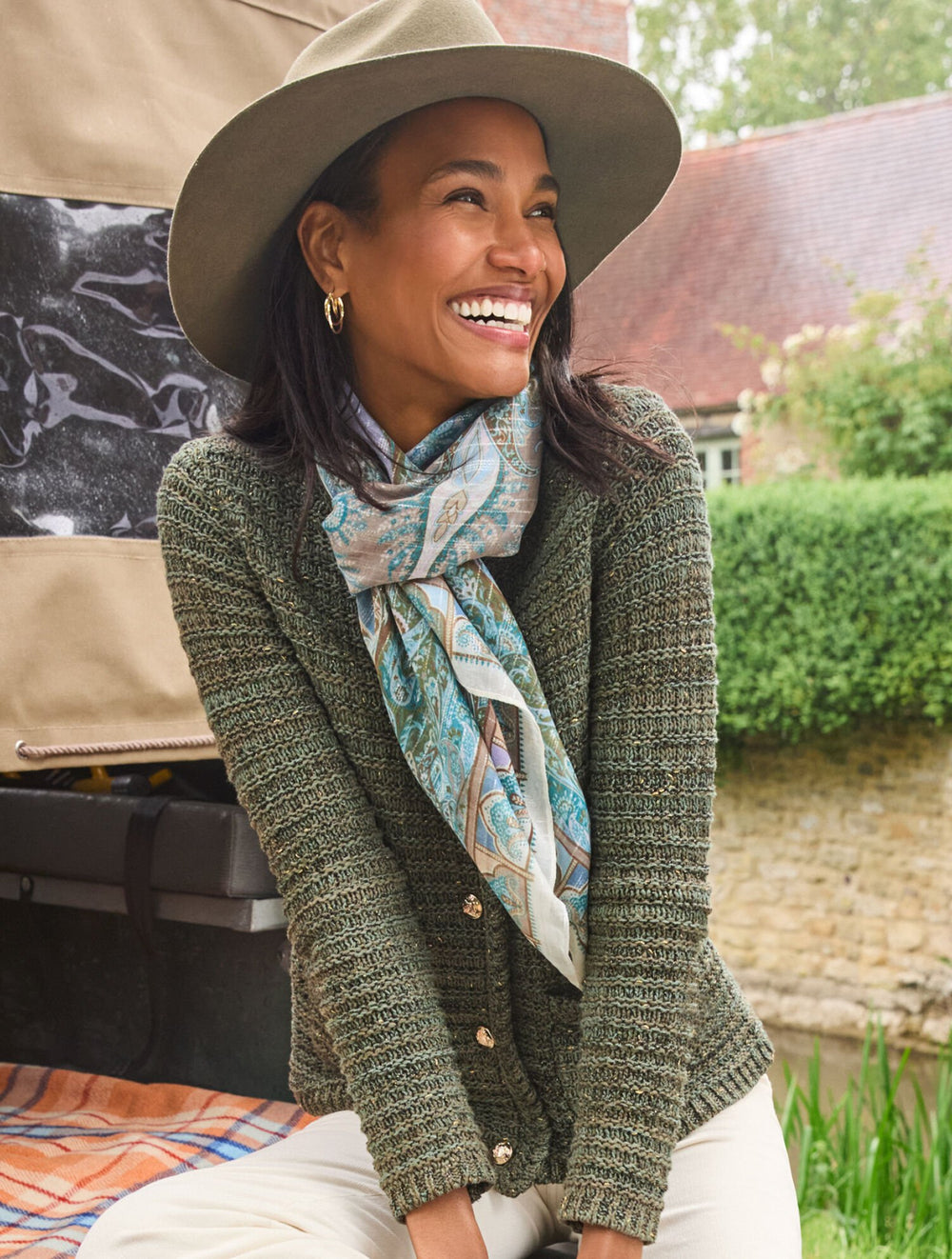 IVORY MULTI ECHO PAISLEY OVERSIZED SQUARE SCARF | Talbots online