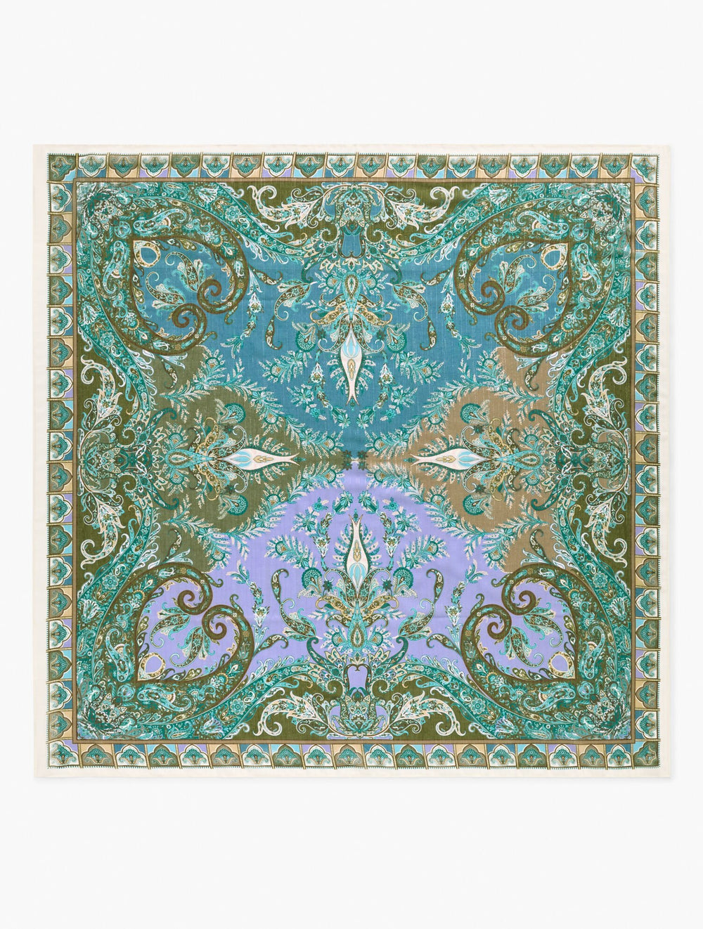 IVORY MULTI ECHO PAISLEY OVERSIZED SQUARE SCARF | Talbots online