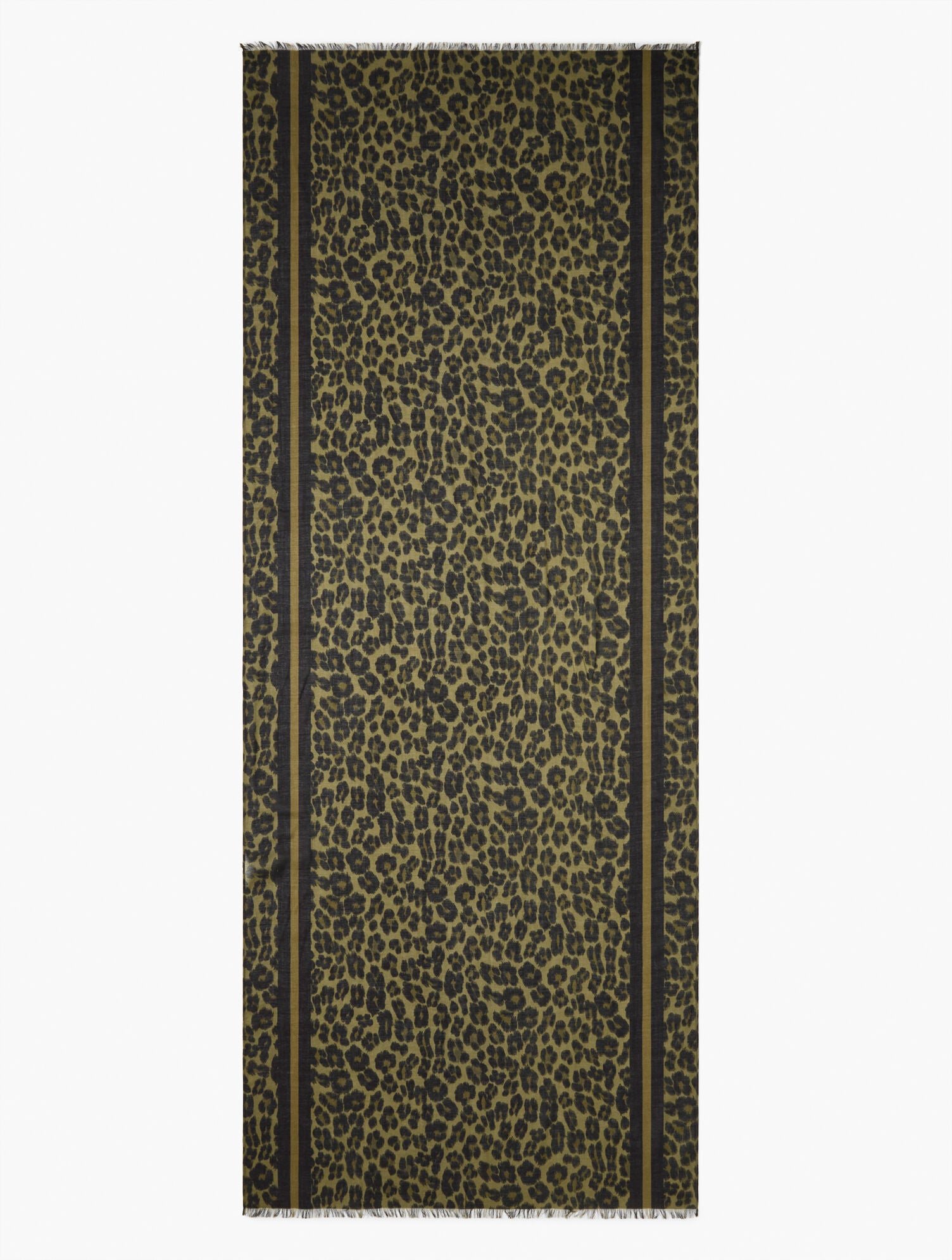 BURNT OLIVE MULTI OPULENT OCELOT OBLONG SCARF | Talbots sale