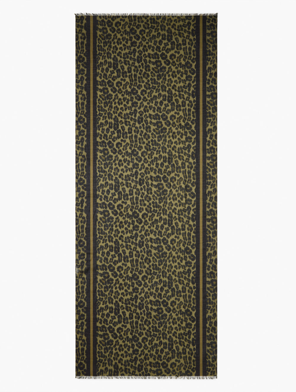 BURNT OLIVE MULTI OPULENT OCELOT OBLONG SCARF | Talbots sale