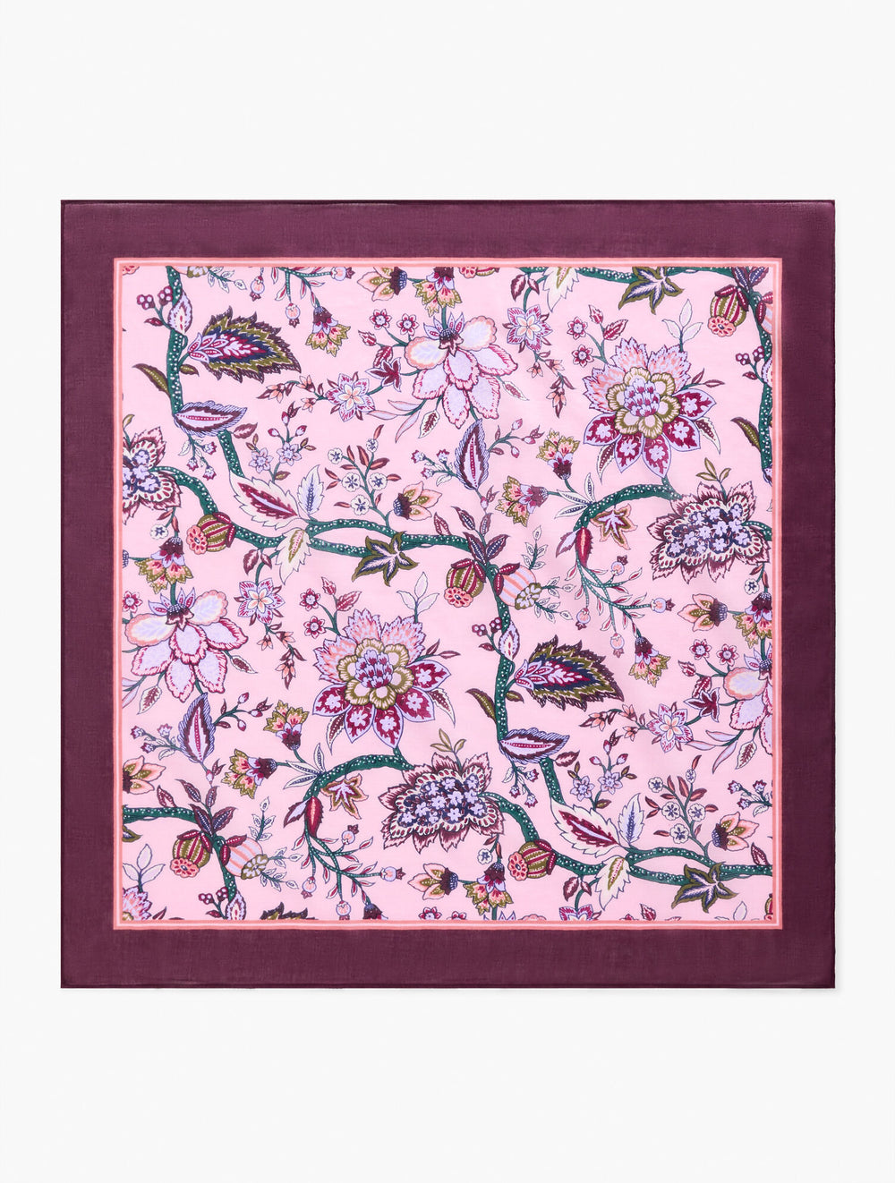 LAVENDER MULTI BLOOMING JACOBEAN NECKERCHIEF | Talbots outlet