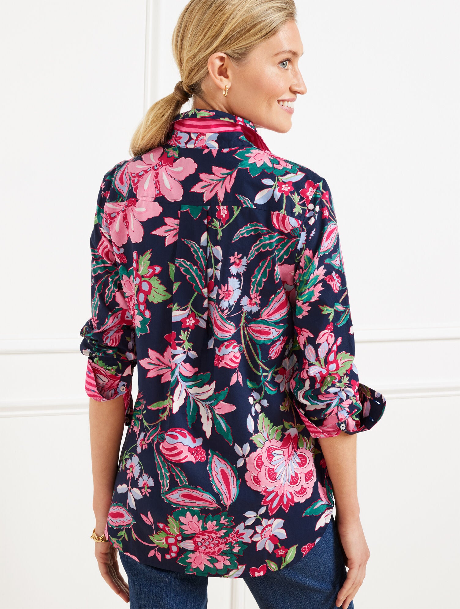 INDIA INK MULTI MODERN CLASSIC SHIRT - JOYFUL JACOBEAN | Talbots for sale