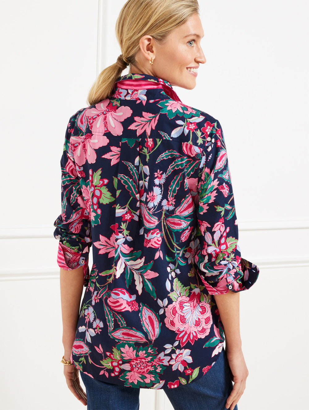 INDIA INK MULTI MODERN CLASSIC SHIRT - JOYFUL JACOBEAN | Talbots for sale