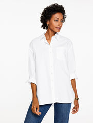 WHITE EVERYDAY RELAXED SHIRT | Talbots on sale