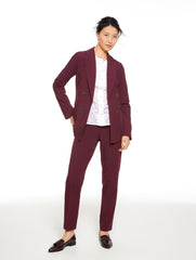 RICH BURGUNDY CITY TWILL BLAZER | Talbots US