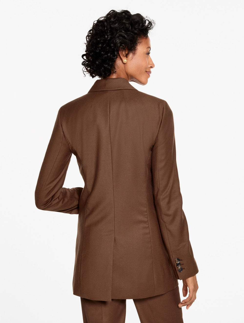 DARK GREEN|DEEPEST CHOCOLATE LUXE ITALIAN FLANNEL BLAZER | Talbots online