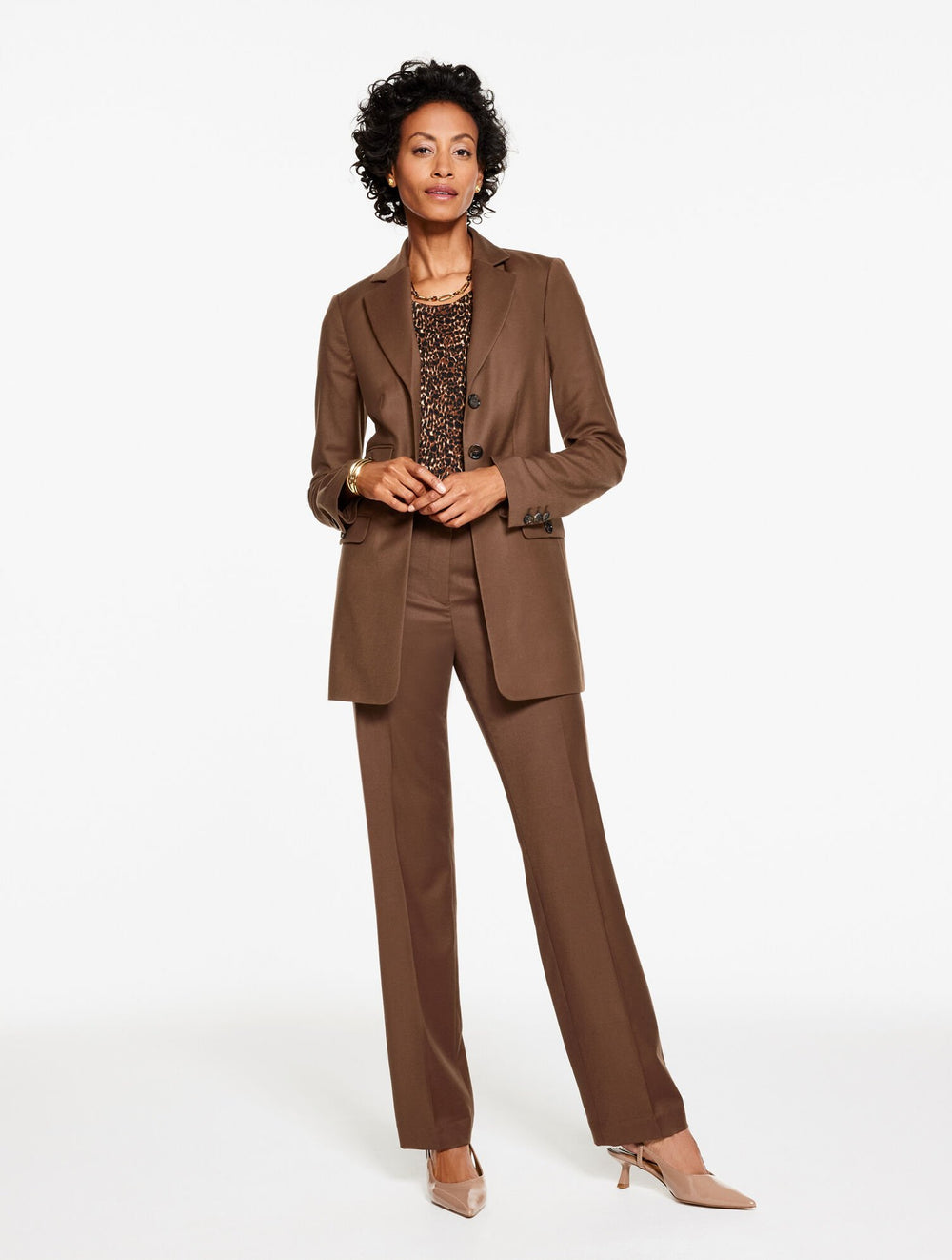 DARK GREEN|DEEPEST CHOCOLATE LUXE ITALIAN FLANNEL BLAZER | Talbots sale