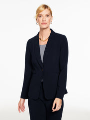 BLACK|INDIGO EASY TRAVEL SHAWL COLLAR JACKET | Talbots online