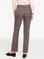 AUBERGINE CLASSIC STRAIGHT-LEG TWILL TROUSERS | Talbots online