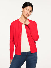 BLACK|BRIGHT APPLE|IVORY|NAVY DUSK|PETUNIA PINK|PRETTY PLUM MODERN CLASSIC CARDIGAN | Talbots US