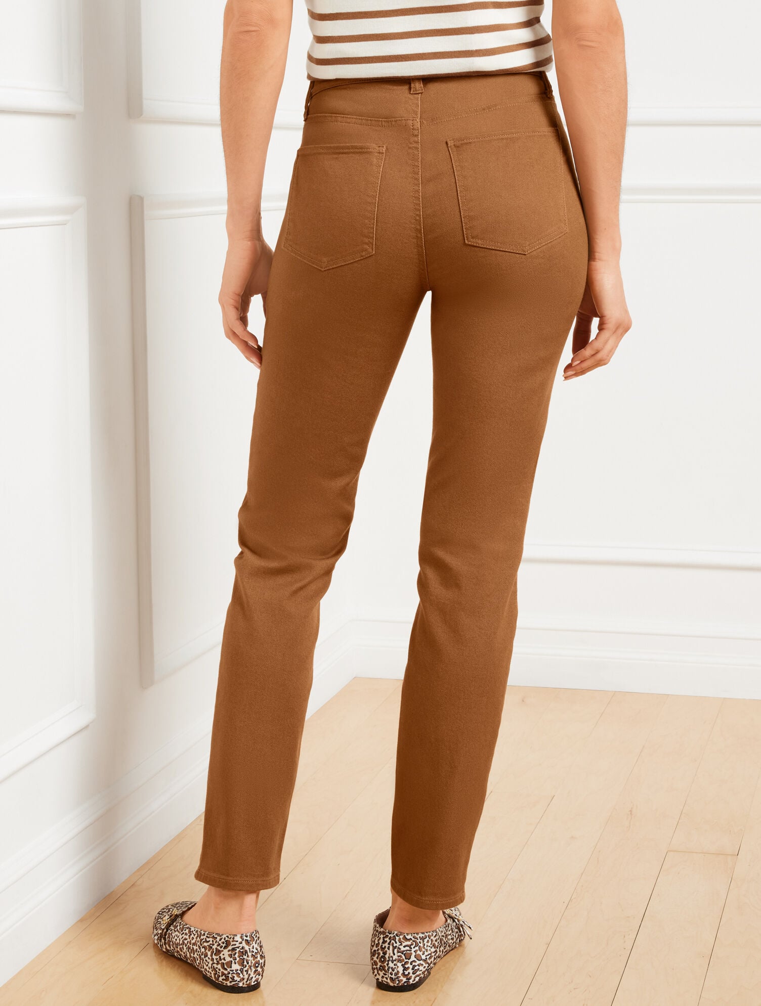 BLUEBERRY|SIERRA BROWN SLIM ANKLE JEANS - PIECE DYED | Talbots near me