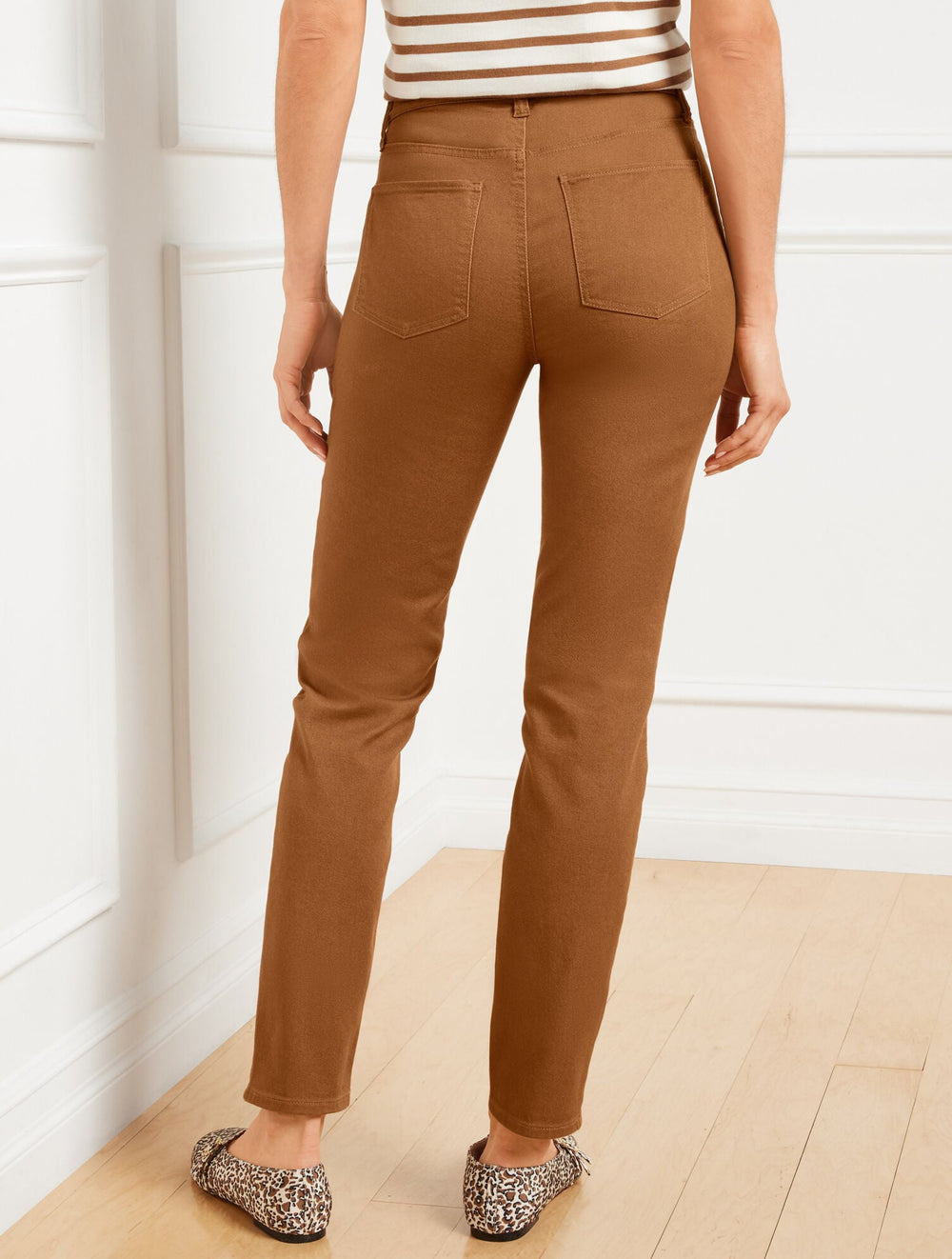 BLUEBERRY|SIERRA BROWN SLIM ANKLE JEANS - PIECE DYED | Talbots near me