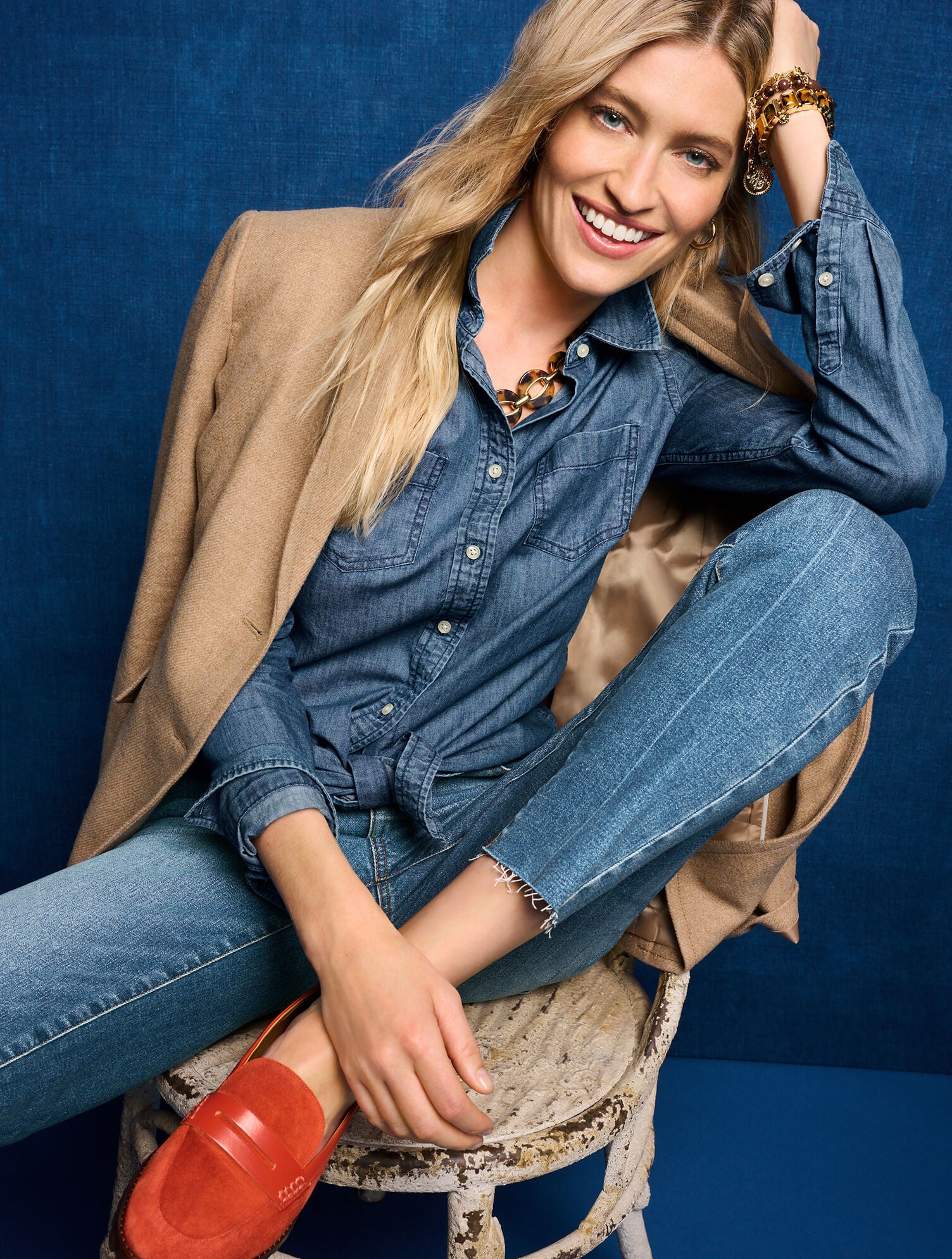 ROSLYN WASH SLIM ANKLE RAW HEM JEANS - ROSLYN WASH | Talbots sale