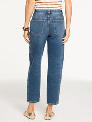 IRVING WASH RELAXED TAPERED BARREL LEG JEANS - IRVING WASH | Talbots online