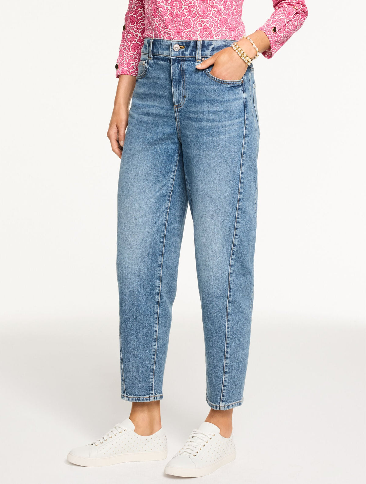 EMERSON WASH RELAXED TAPERED BARREL LEG JEANS - EMERSON WASH | Talbots sale