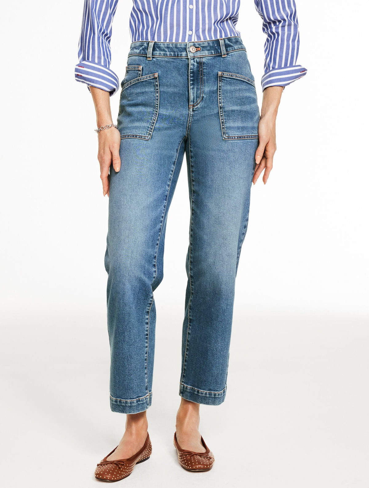 CORTLANDT WASH STRAIGHT ANKLE JEANS - CORTLANDT WASH | Talbots for sale