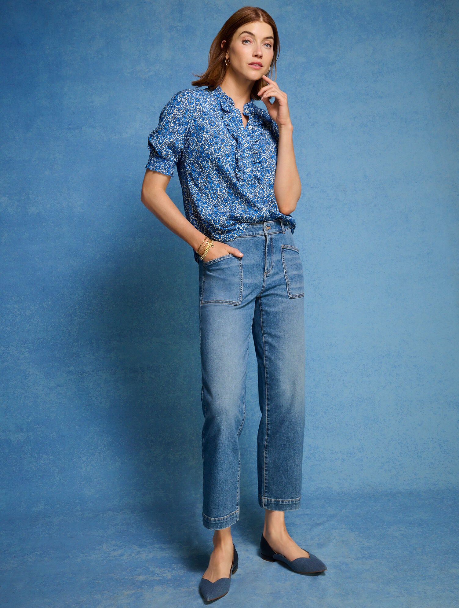 CORTLANDT WASH STRAIGHT ANKLE JEANS - CORTLANDT WASH | Talbots for sale