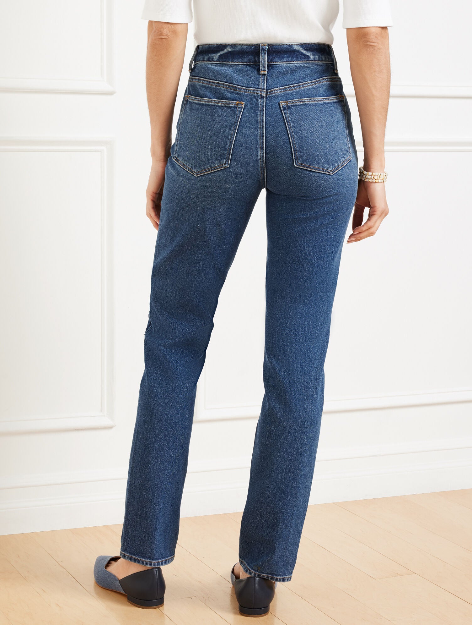 IVY WASH STRAIGHT LEG JEANS - IVY EMBROIDERY WASH | Talbots near me