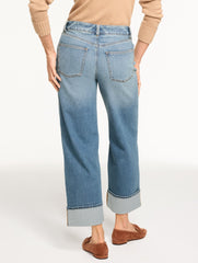 AUTUMN WASH STRAIGHT ANKLE CUFF EMBROIDERED JEANS - AUTUMN WASH | Talbots for sale