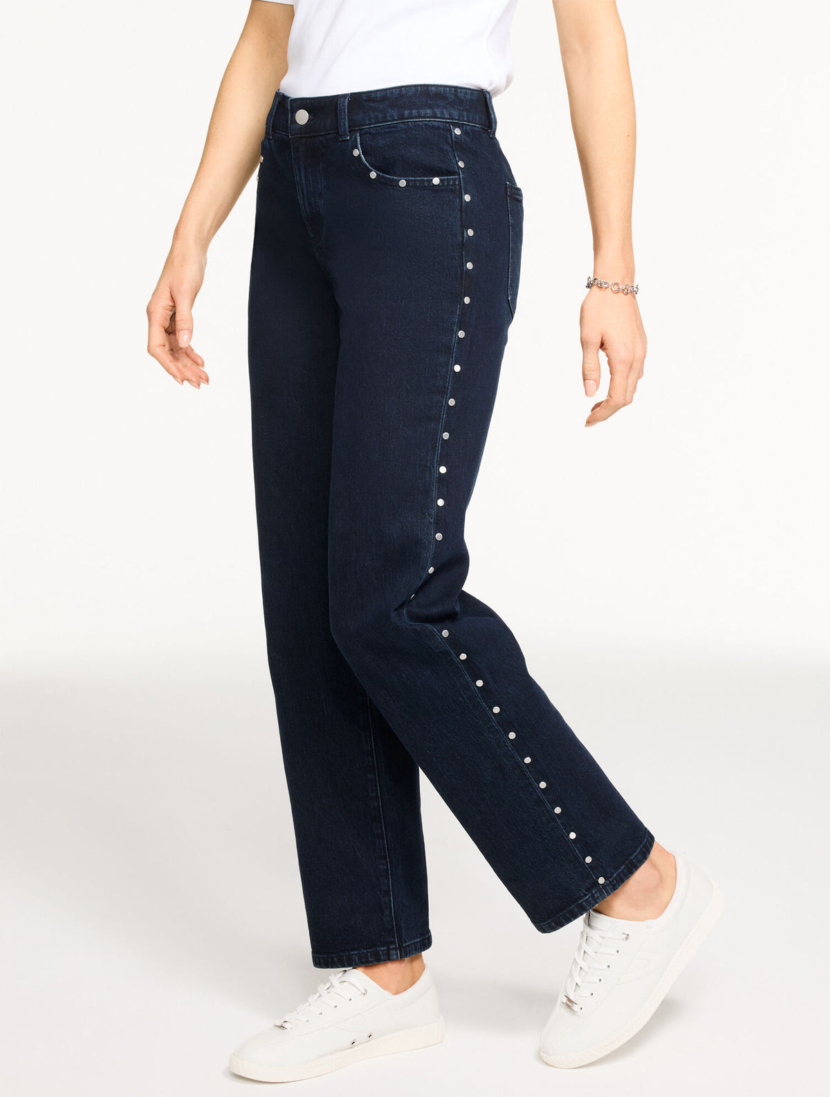 MIDNIGHT WASH TAILORED MID RISE STRAIGHT LEG JEANS - MIDNIGHT WASH | Talbots US