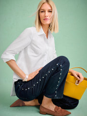 MIDNIGHT WASH TAILORED MID RISE STRAIGHT LEG JEANS - MIDNIGHT WASH | Talbots US
