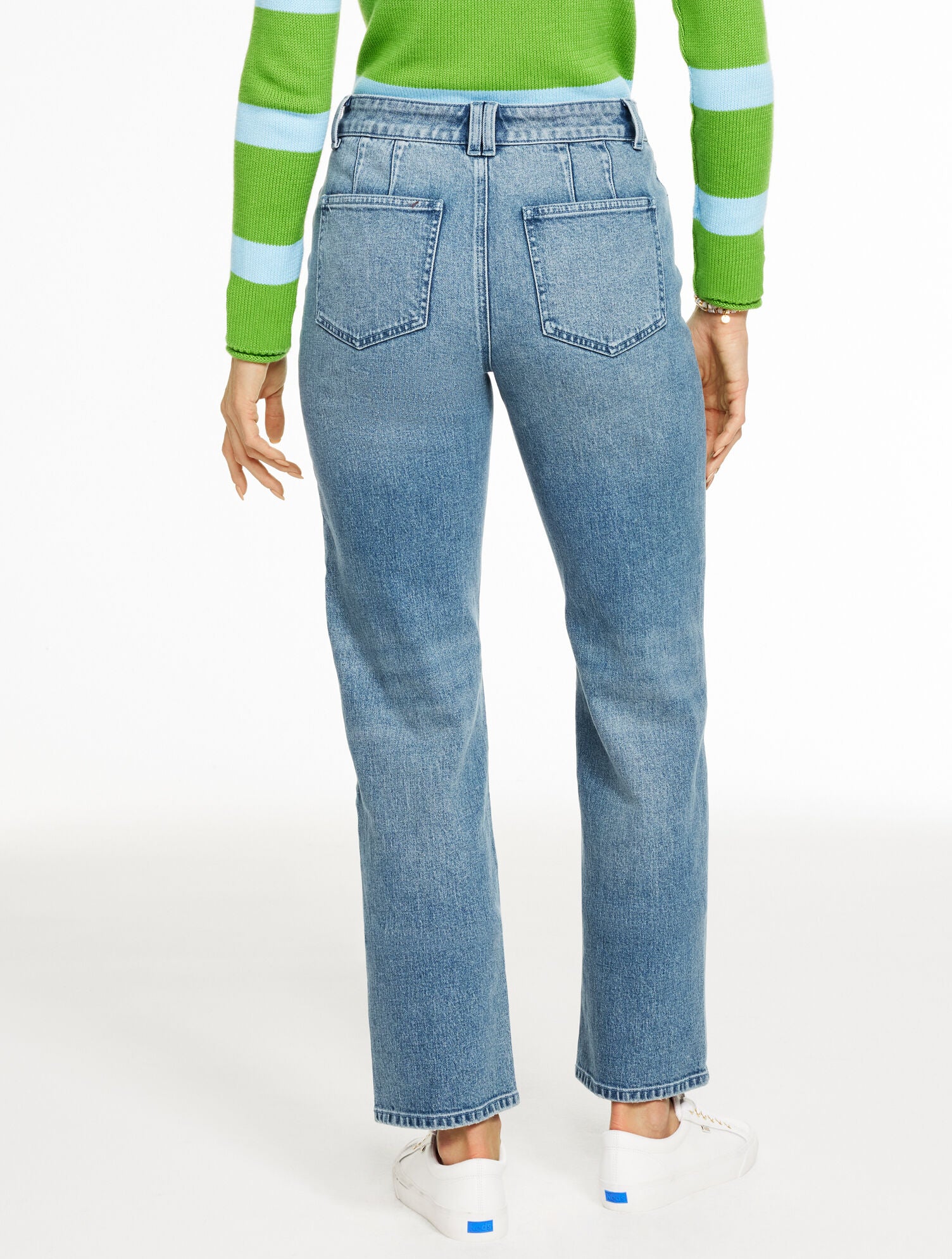 PEMBROKE WASH TAILORED MID RISE STRAIGHT LEG JEANS - PEMBROKE WASH | Talbots outlet