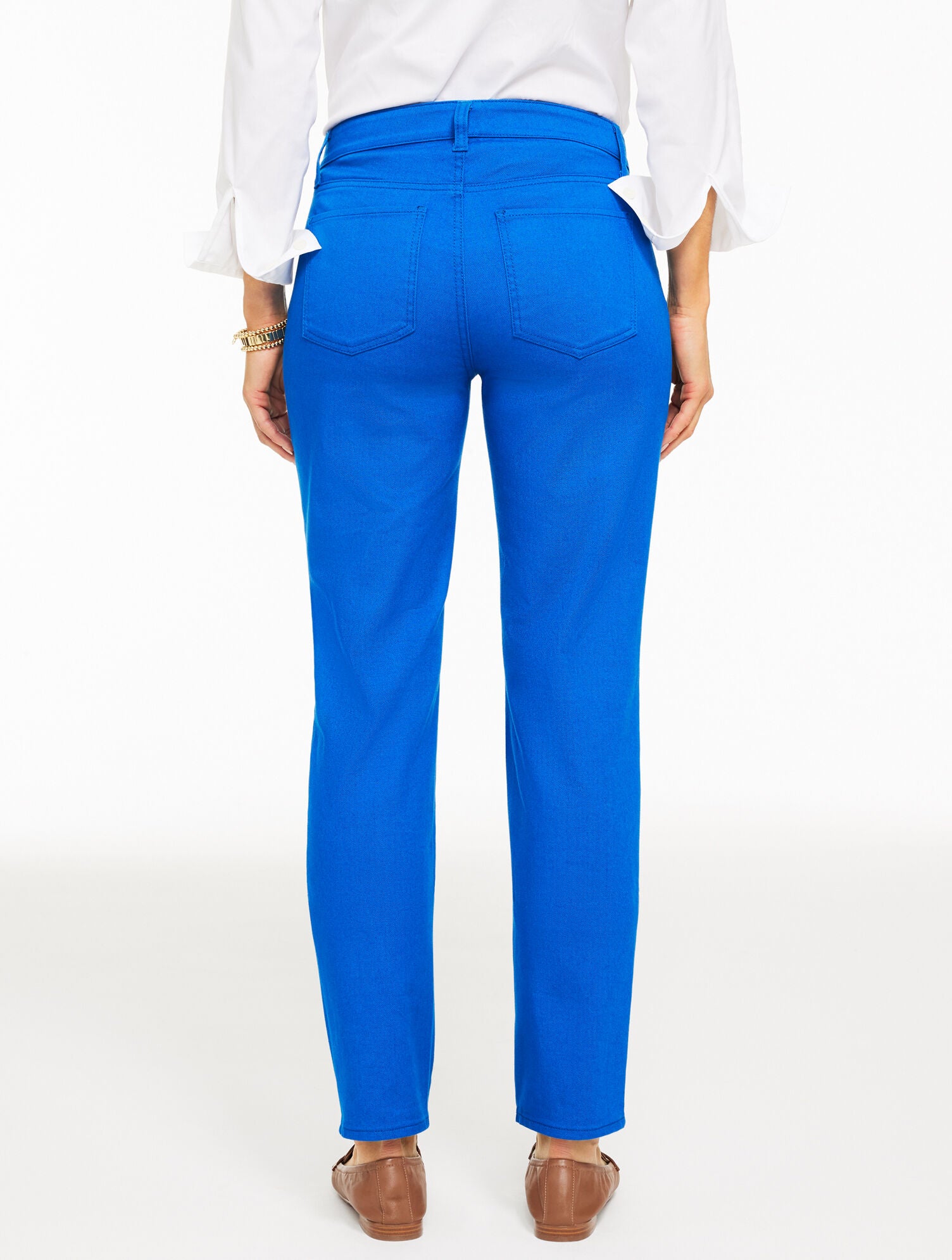 BLUEBERRY|SIERRA BROWN SLIM ANKLE JEANS - PIECE DYED - CURVY FIT | Talbots sale