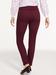 RICH BURGUNDY SLIM ANKLE JEANS - SOLID - CURVY FIT | Talbots sale