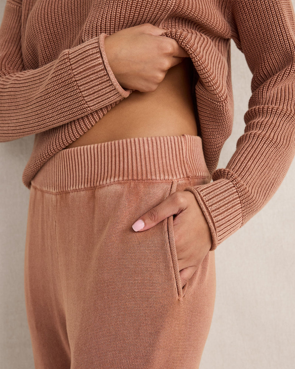 GARMENT DYE SMOKE ROSE COTTON KICK FLARE PANTS | Talbots sale