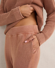 GARMENT DYE SMOKE ROSE COTTON KICK FLARE PANTS | Talbots on sale