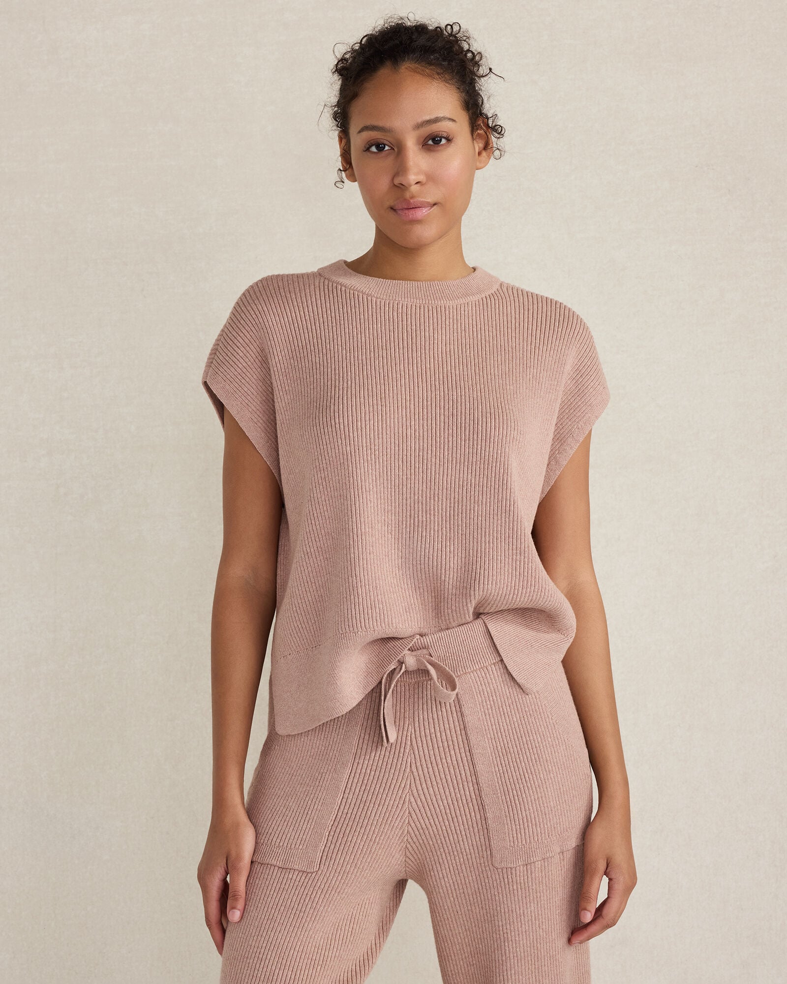 COLORADO CLAY HTHR ORGANIC COTTON CASHMERE DROP SHOULDER TEE | Talbots US