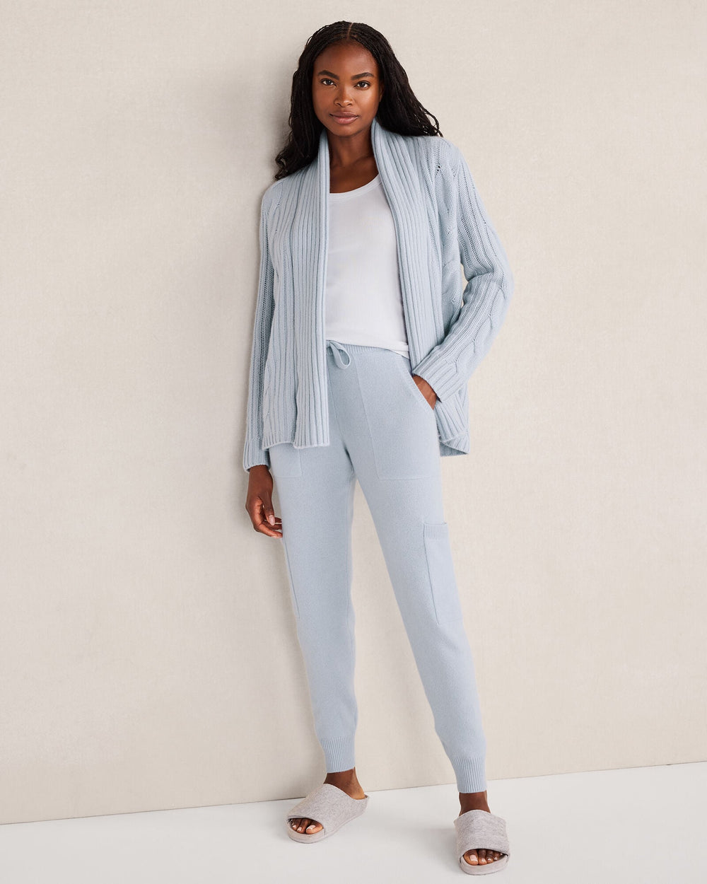 BLACKCURRANT HTHR|DRIFTWOOD HTHR|MEDIUM GREY HTHR|NIMBUS|SHORE CASHMERE CARGO JOGGERS | Talbots on sale