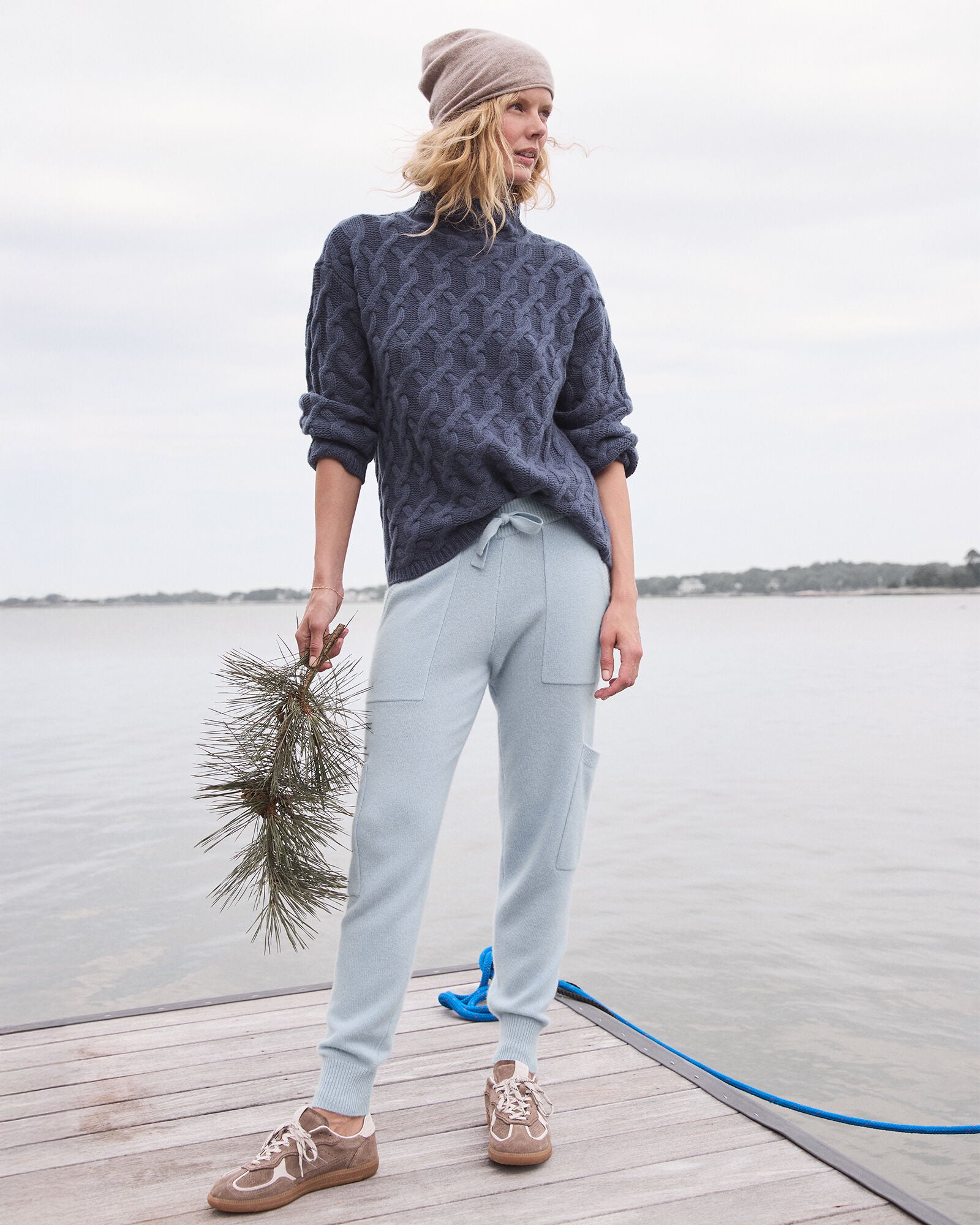BLACKCURRANT HTHR|DRIFTWOOD HTHR|MEDIUM GREY HTHR|NIMBUS|SHORE CASHMERE CARGO JOGGERS | Talbots on sale