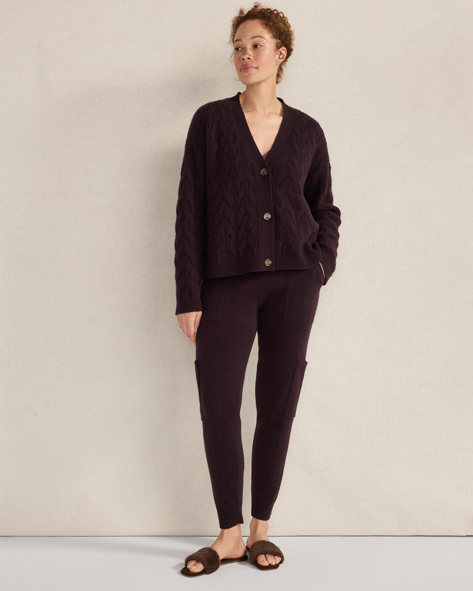BLACKCURRANT HTHR|DRIFTWOOD HTHR|MEDIUM GREY HTHR|NIMBUS|SHORE CASHMERE CARGO JOGGERS | Talbots on sale
