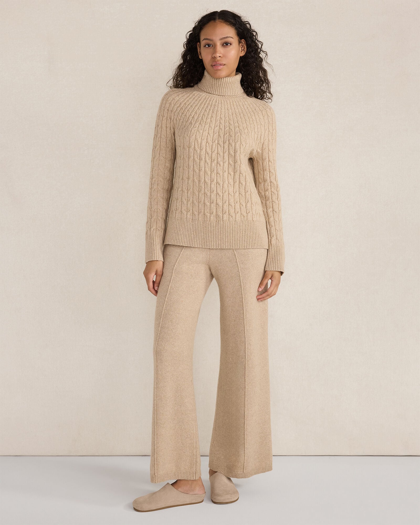 BLACKCURRANT HTHR|PIGNOLI HTHR ORGANIC COTTON BLEND GRADIENT CABLE SWEATER | Talbots for sale