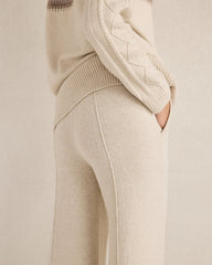 BLACKCURRANT HTHR|CHANTRELLE|PIGNOLI HTHR ORGANIC COTTON BLEND PINTUCK WIDE LEG PANTS | Talbots for sale