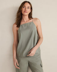 VETIVER LUXE MODAL SQUARE NECK TANK TOP | Talbots on sale