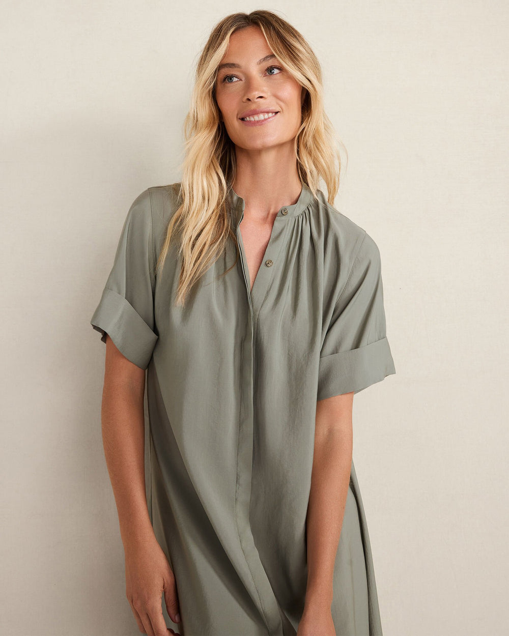 VETIVER LUXE MODAL SHORT SLEEVE MIDI DRESS | Talbots near me
