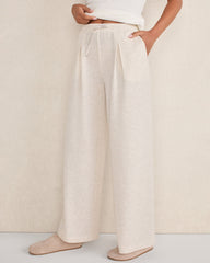 ENOKI HTHR LIGHTWEIGHT FLEECE PLEATED PANTS | Talbots sale