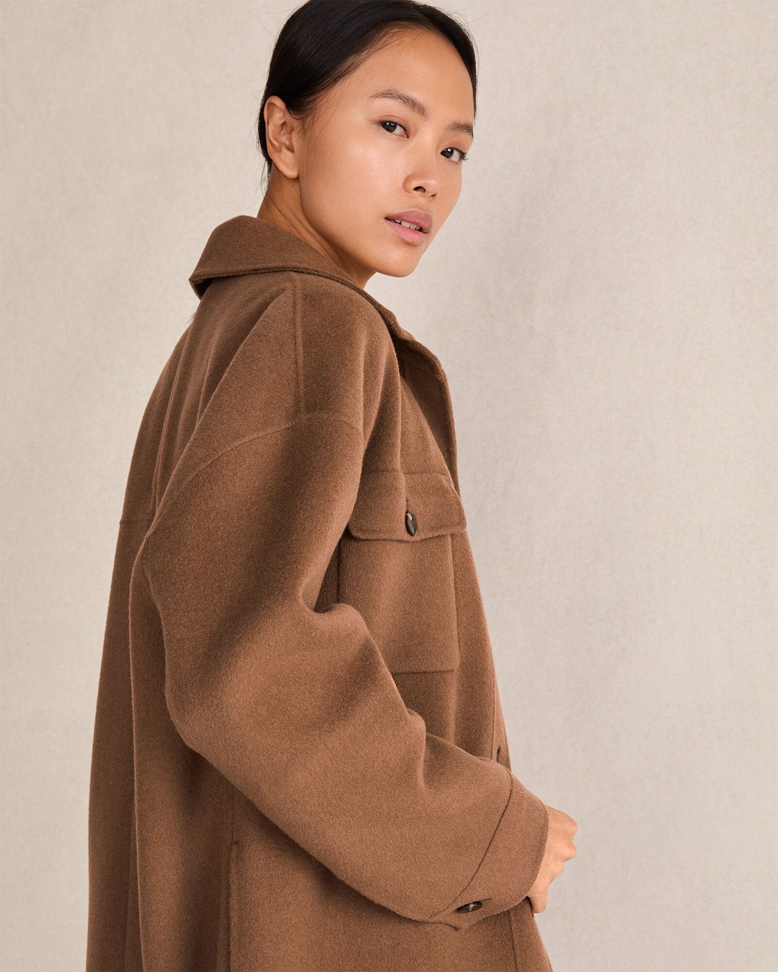 CARIBOU WOOL BLEND OVERSIZED SHACKET | Talbots outlet