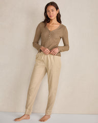 DRIFTWOOD BRUSHED RIB KNIT LONG SLEEVE HENLEY | Talbots on sale