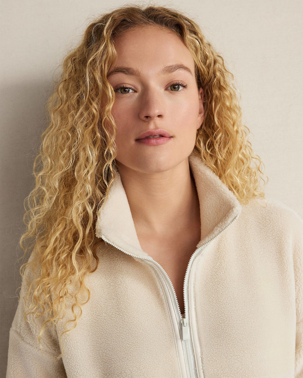 BLACKCURRANT|FULL MOON FAUX SHERPA HALF ZIP PULLOVER | Talbots on sale