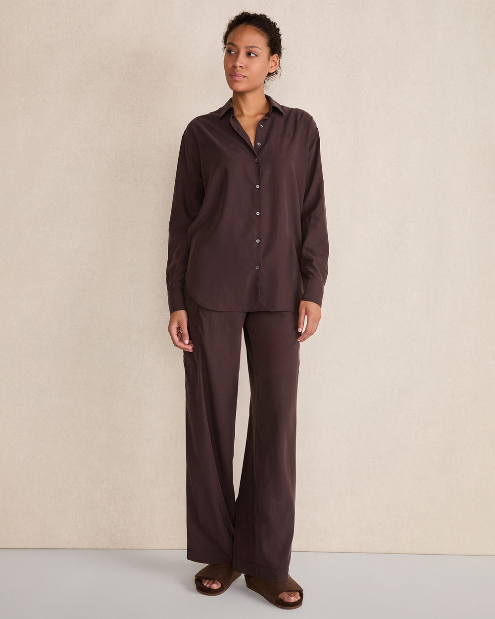 BLACKCURRANT|TULE FOG THE DAILY SHIRT IN DRAPEY MODAL | Talbots US