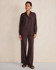 BLACKCURRANT|TULE FOG THE DAILY SHIRT IN DRAPEY MODAL | Talbots outlet