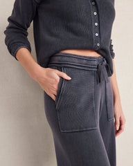 GARMENT DYE NIGHTFALL|GARMENT DYE WAVE|IVORY|STEEL BLUE|TULE FOG ORGANIC COTTON KNIT WIDE LEG PANTS | Talbots discount