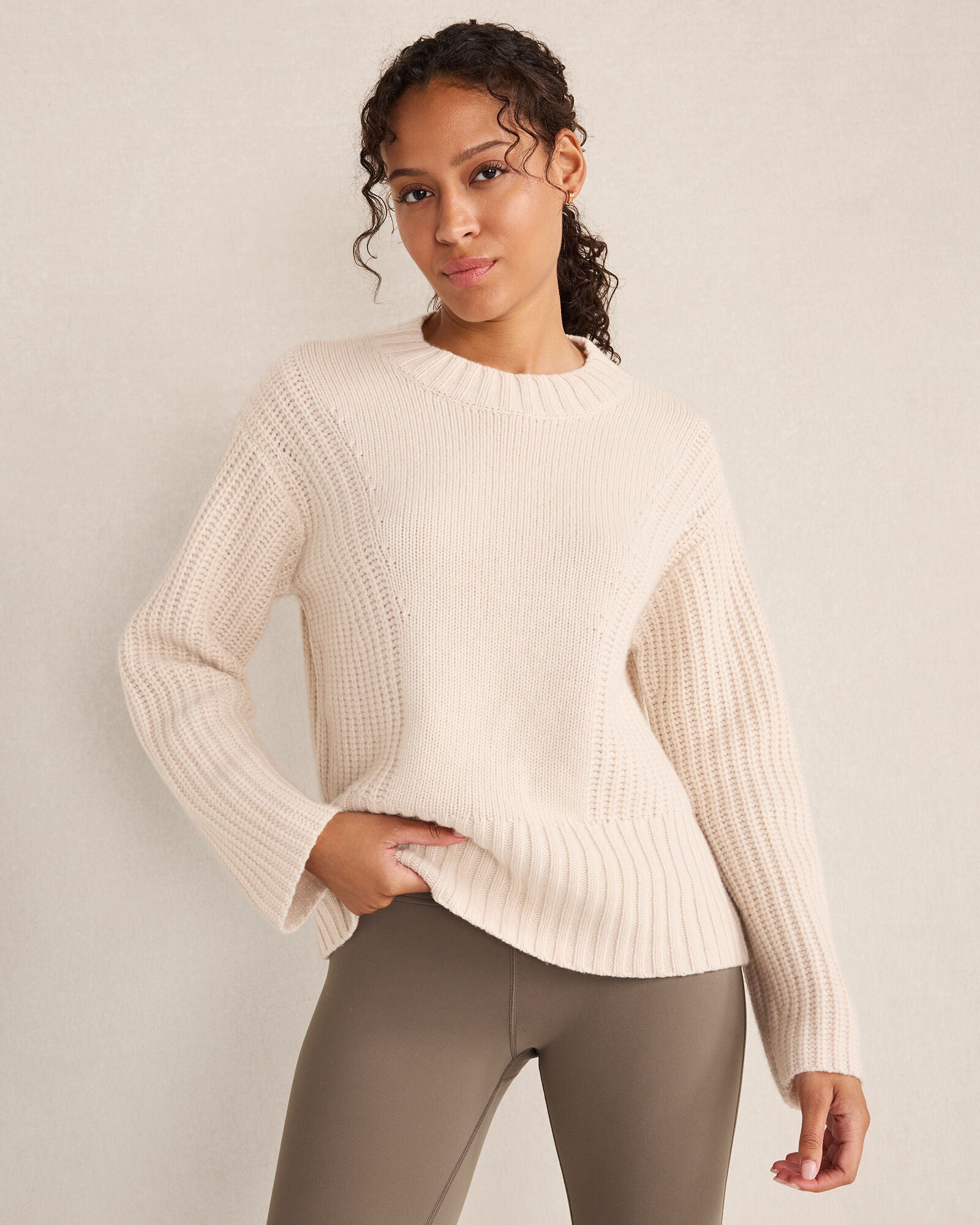 BLACK|BURGUNDY BERRY|WHITE SAND CASHMERE CREWNECK SWEATER | Talbots outlet